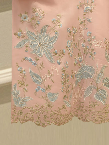 Aghanoor Embroidered Seesha Silk 3 Piece Suit