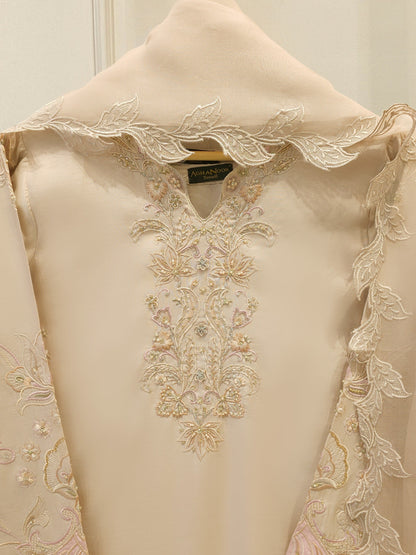 Aghanoor Embroidered Luxury Khaadi Silk 2 Piece