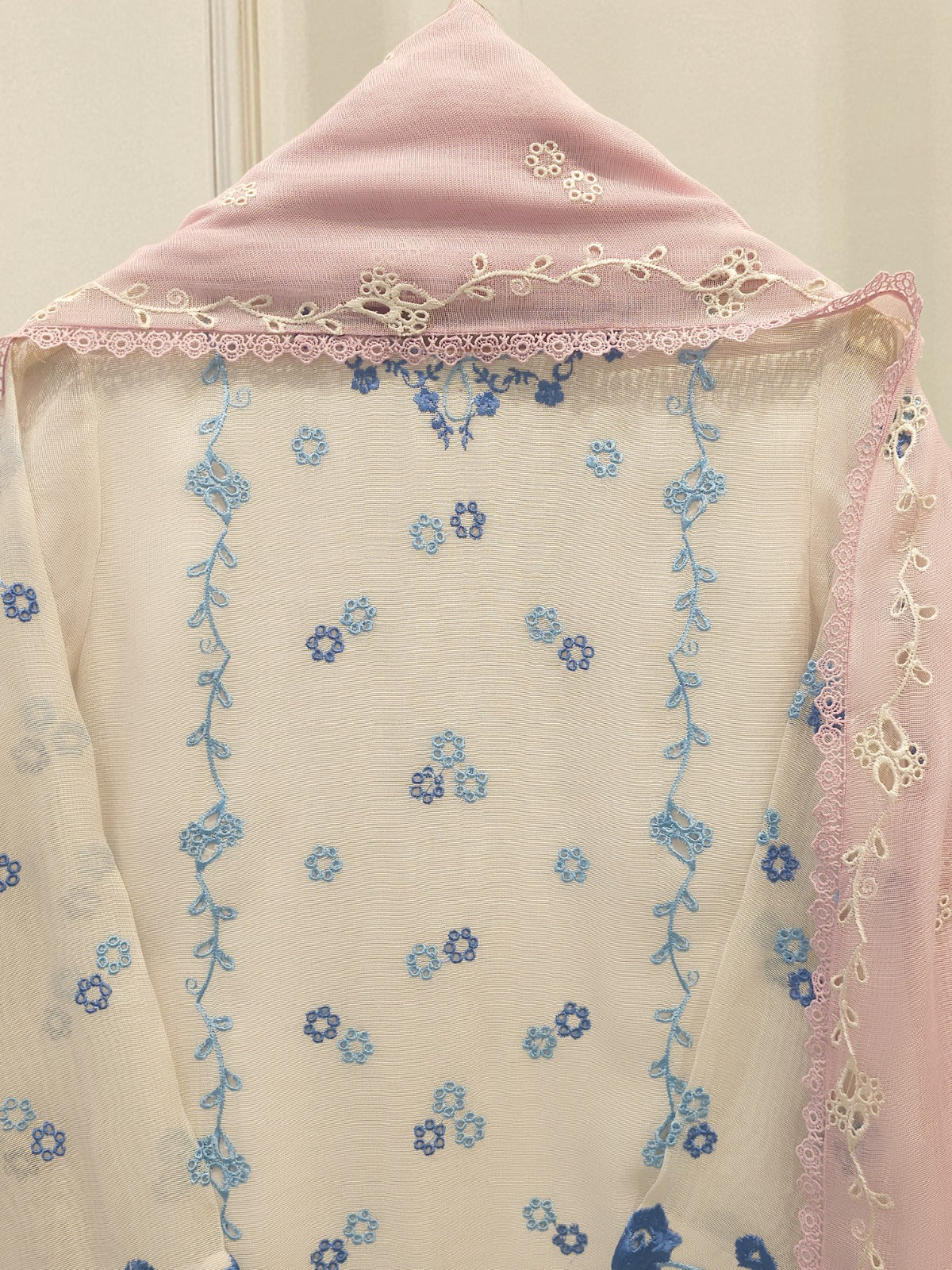 AGHANOOR COTTON NET 3 PIECE EMB SUIT