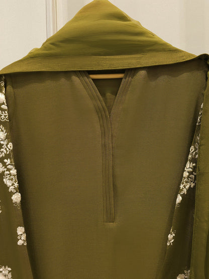 AGHANOOR  PURE COTTON NET SUIT WITH CHIFFON DUPATTA