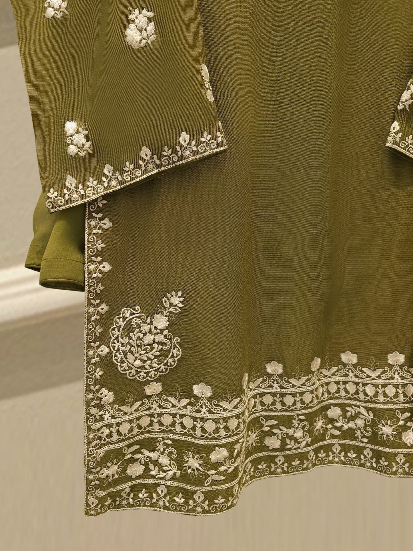 AGHANOOR  PURE COTTON NET SUIT WITH CHIFFON DUPATTA