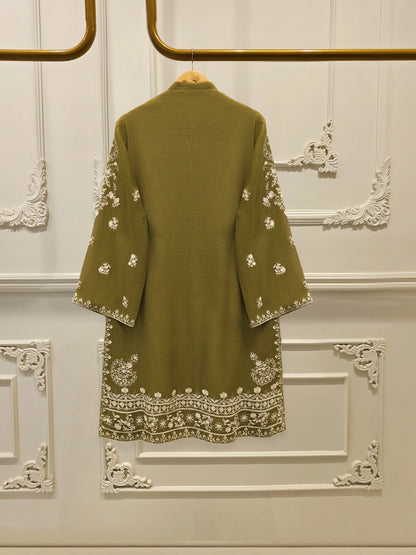 AGHANOOR  PURE COTTON NET SUIT WITH CHIFFON DUPATTA
