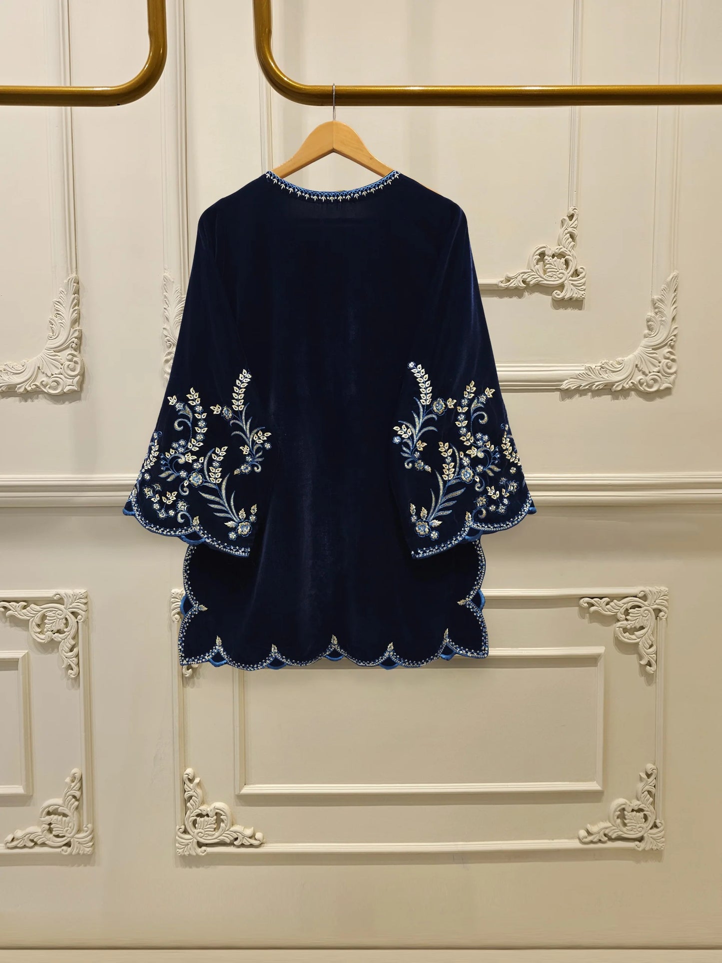 Aghanoor Velvet Embroidered 3 Piece Suit