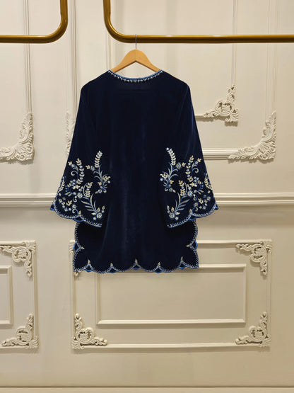 Aghanoor Velvet Embroidered 3 Piece Suit