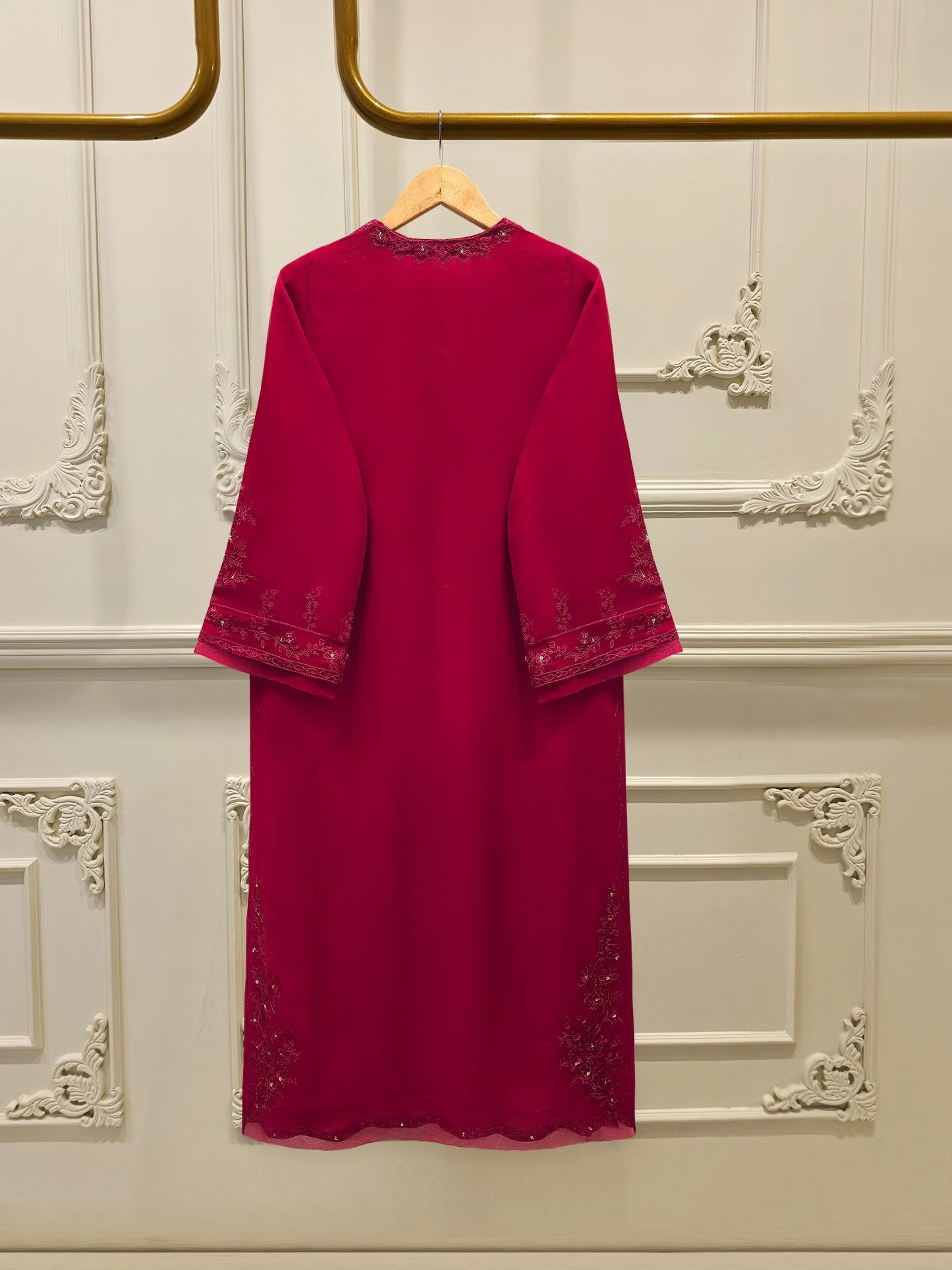 AGHANOOR EMBROIDERED CHIFFON 3 PIECE SUIT