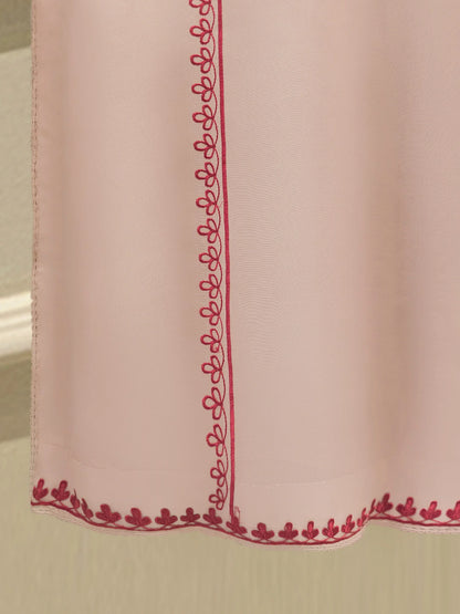 Aghanoor Heavily Embroidered Organza 3 Piece-Pink