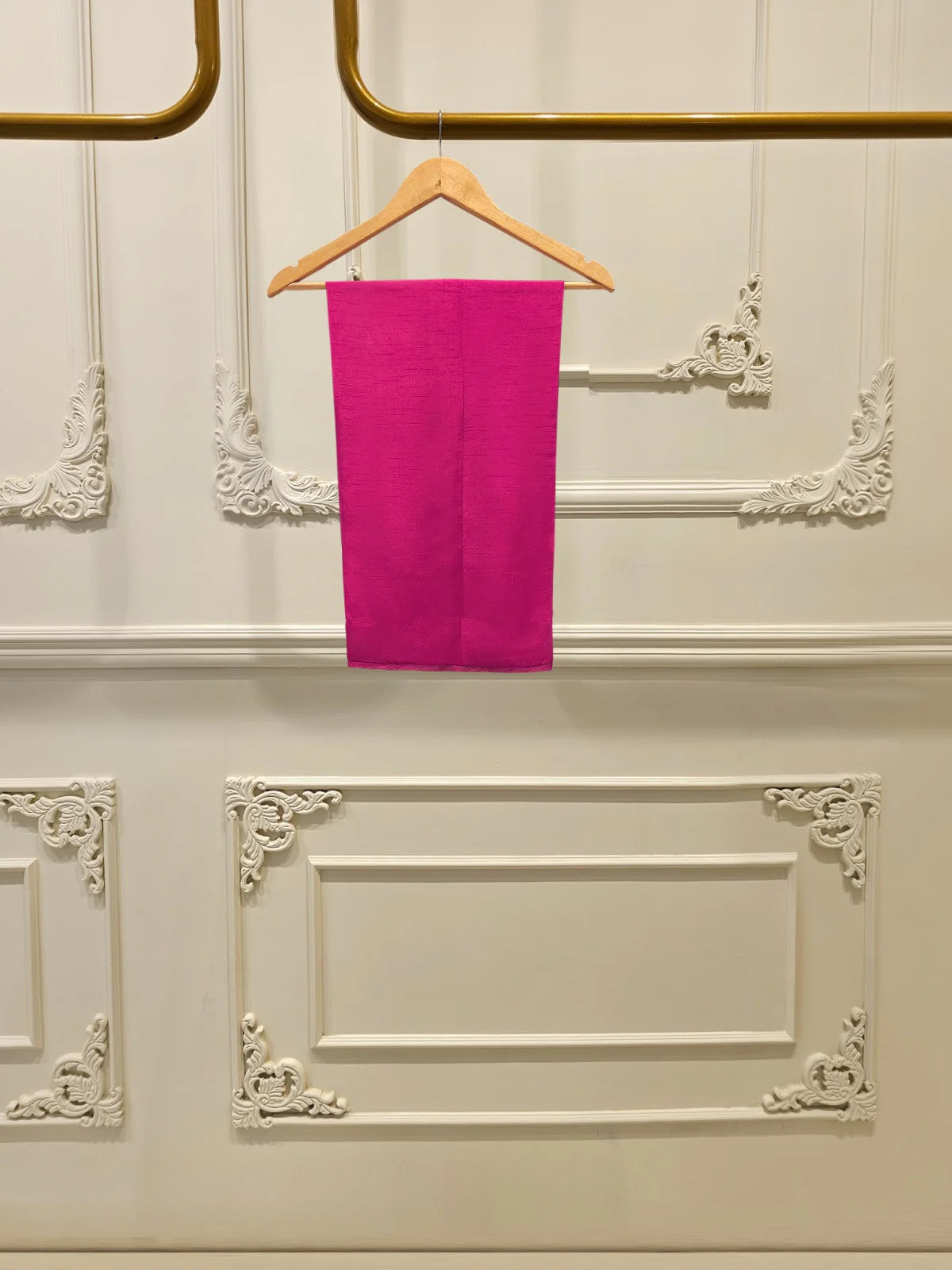 Aghanoor Embroidered Hot Pink Organza Shirt & Silk Trousers