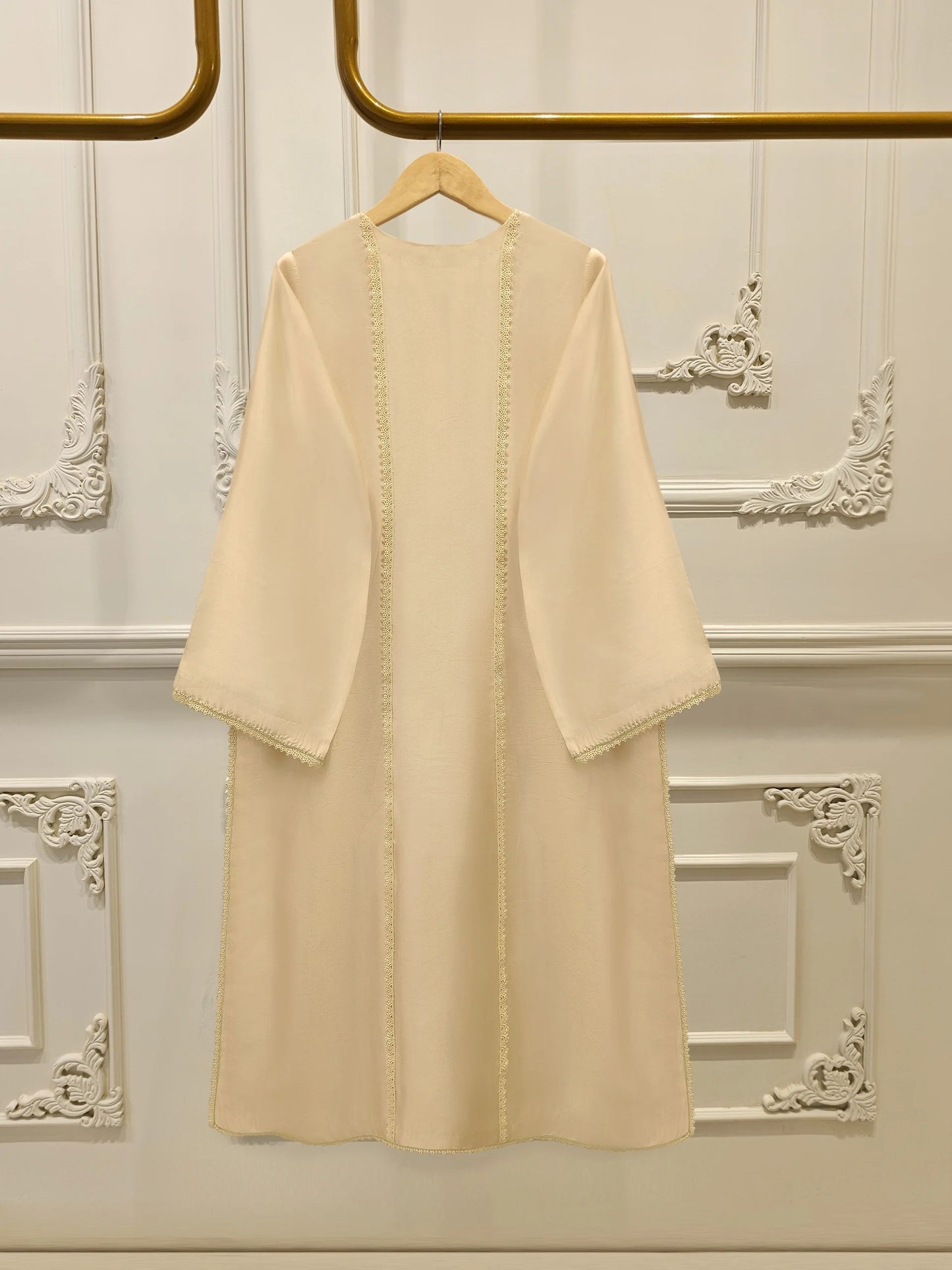 Aghanoor Embroidered Off-white Gold 3 Piece Suit