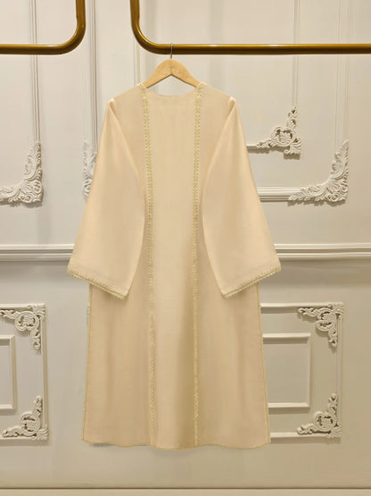 Aghanoor Embroidered Off-white Gold 3 Piece Suit