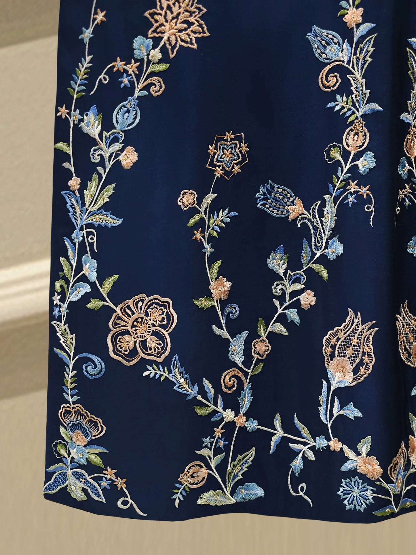 Aghanoor Heavily Embroidered Kkaadi Silk 3 Piece Suit