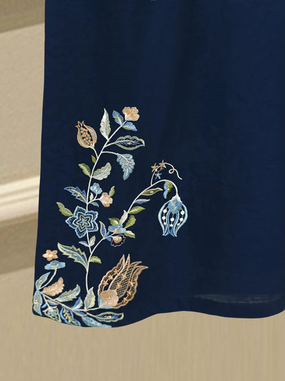 Aghanoor Heavily Embroidered Kkaadi Silk 3 Piece Suit