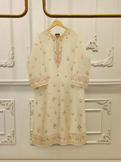 AGHANOOR SEESHA SILK EMBROIDERED SHIRT WITH SILK TROUSERS