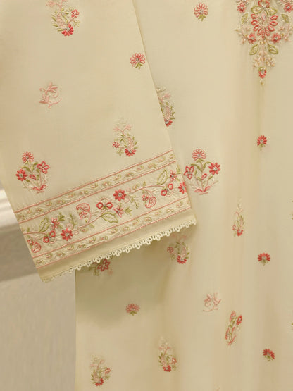 AGHANOOR SEESHA SILK EMBROIDERED SHIRT WITH SILK TROUSERS
