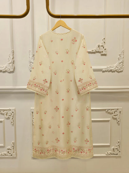 AGHANOOR SEESHA SILK EMBROIDERED SHIRT WITH SILK TROUSERS