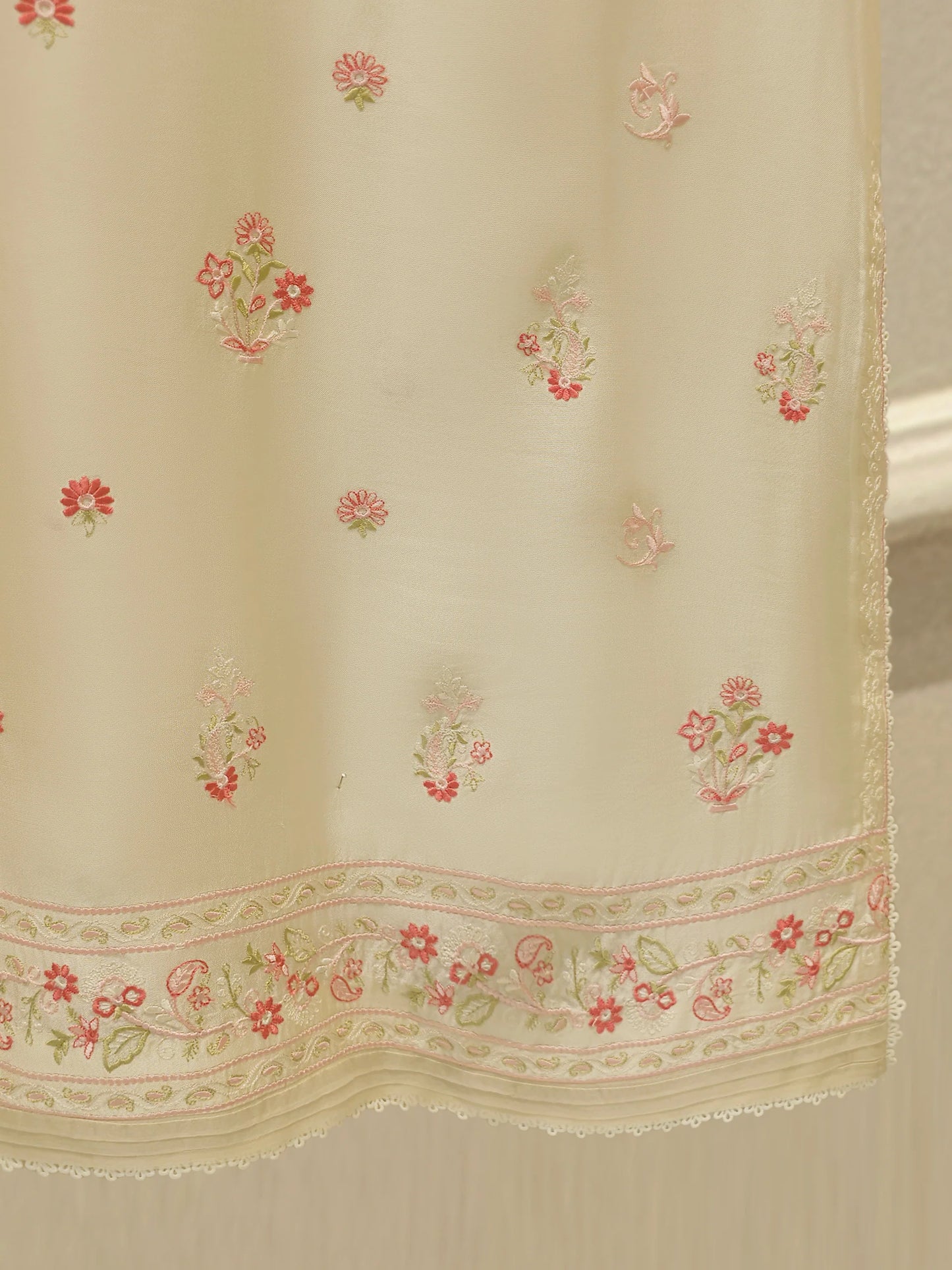 AGHANOOR SEESHA SILK EMBROIDERED SHIRT WITH SILK TROUSERS