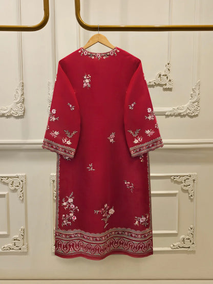 Aghanoor Heavily Embroidered Organza 3 Piece