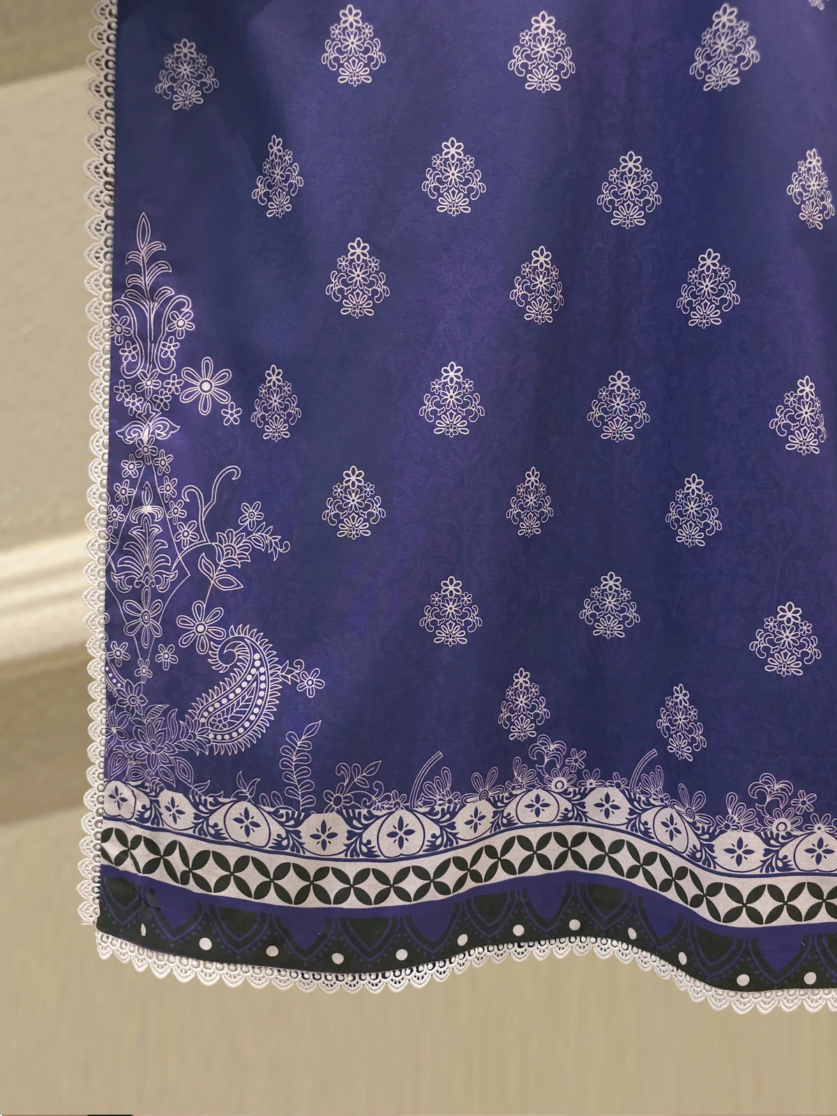 AGHANOOR PRINTED LAWN SHIRT & LAWN DUPATTA-Blue
