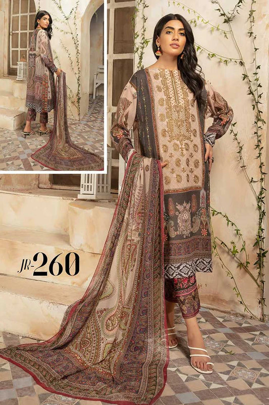 Johra Embroidered Lawn Karandi 3 Piece Suit