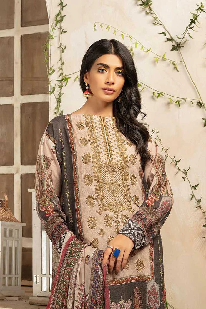 Johra Embroidered Lawn Karandi 3 Piece Suit