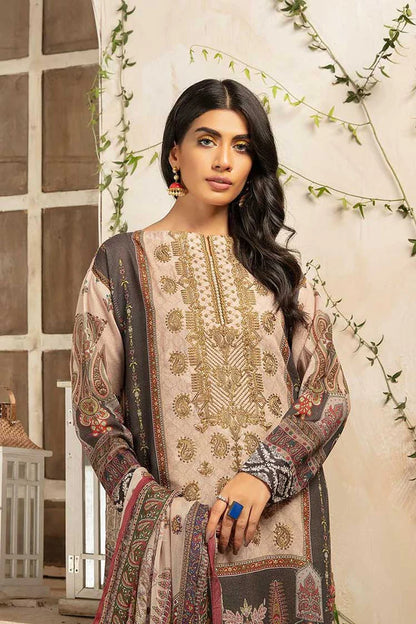 Johra Embroidered Lawn Karandi 3 Piece Suit