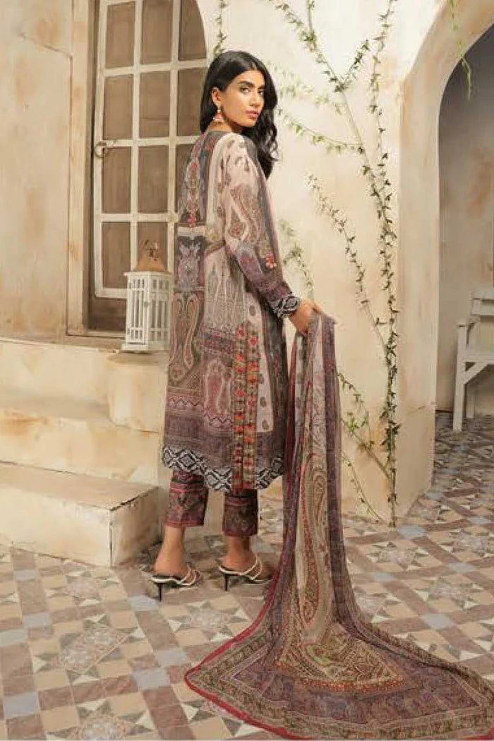 Johra Embroidered Lawn Karandi 3 Piece Suit