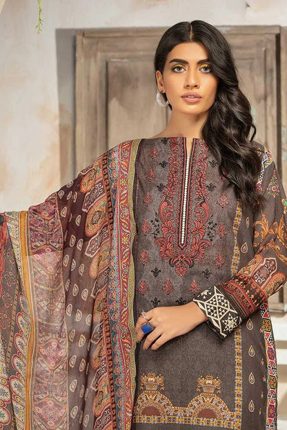 Johra Embroidered Lawn Karandi 3 Piece Suit