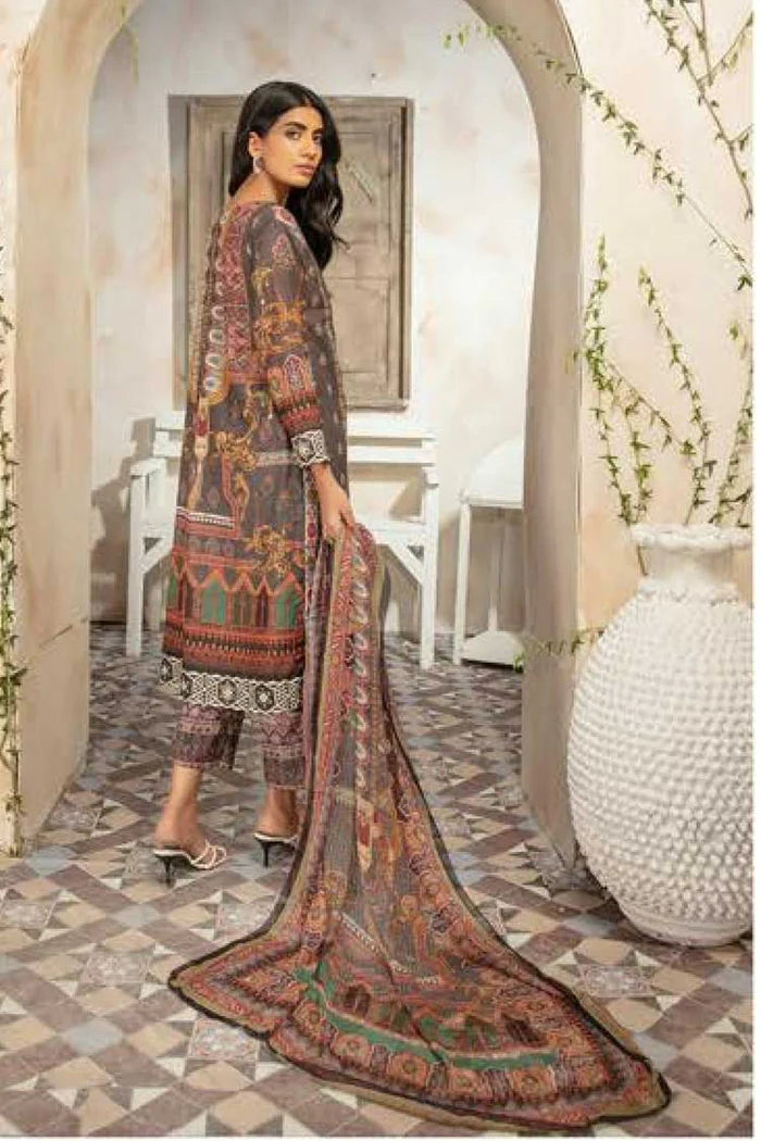 Johra Embroidered Lawn Karandi 3 Piece Suit