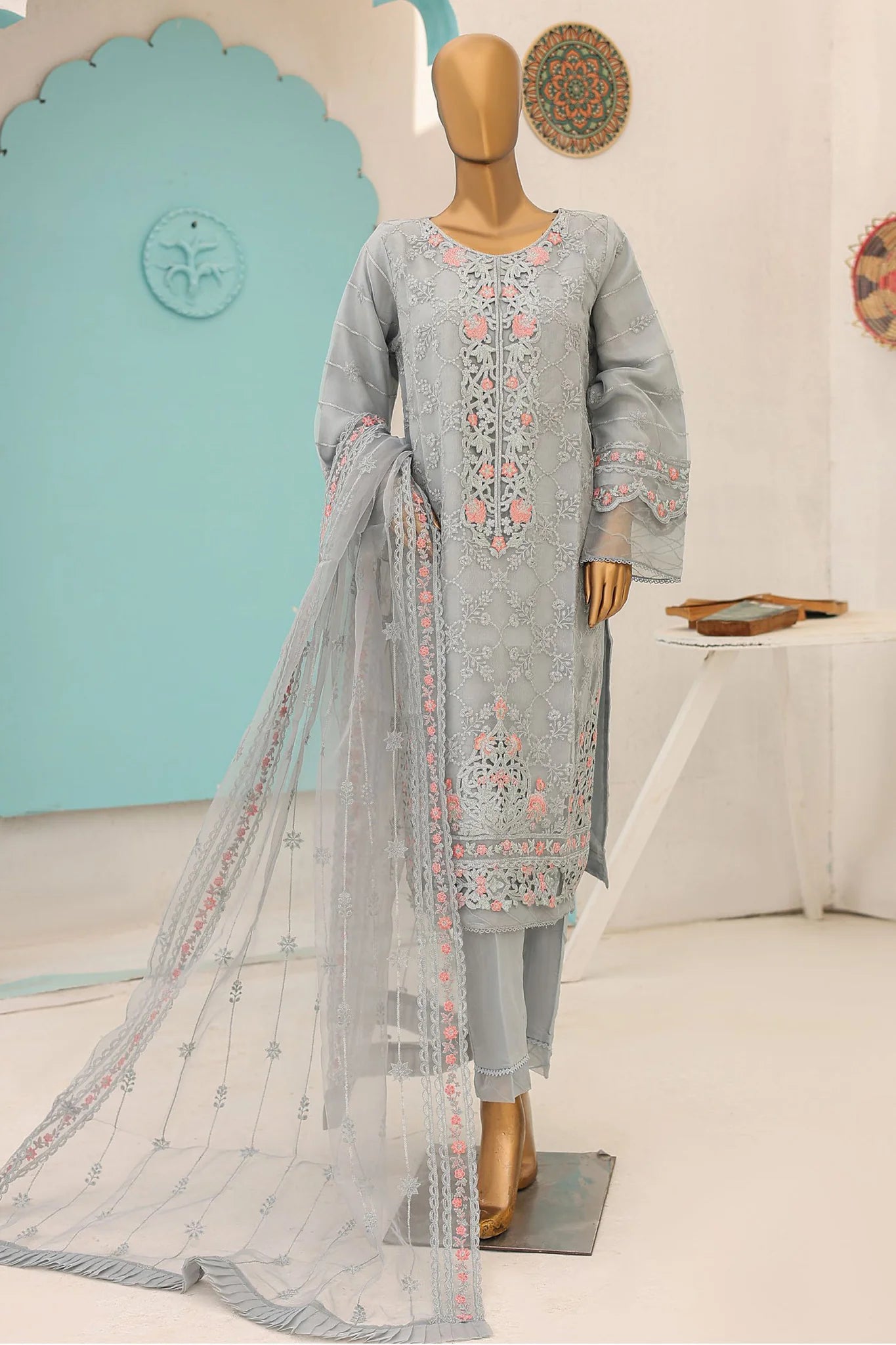 Bin Saeed Festive Formals Organza 3 Piece Suit