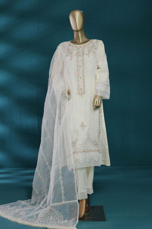 Bin Saeed Stitched Embroidered Chiffon 3 Piece