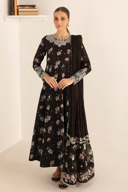 Baroque Luxury Lawn Embroidered 3 Piece Suit (Frock Style)