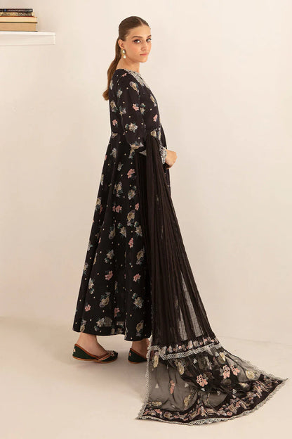 Baroque Luxury Lawn Embroidered 3 Piece Suit (Frock Style)