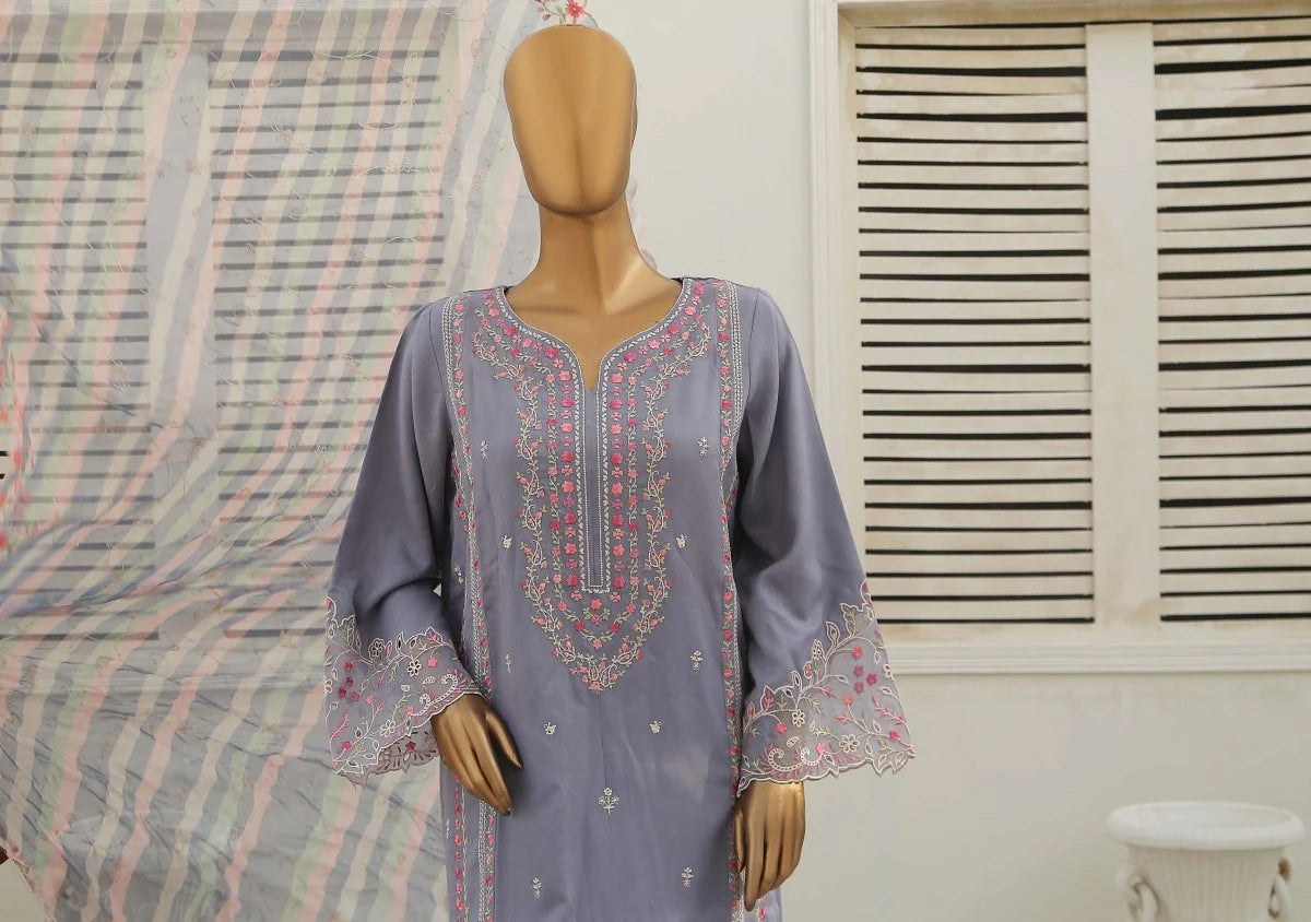 Bin Saeed Embroidered Marina 3 Piece Suit