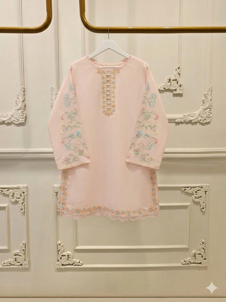 AGHANOOR PIMA COTTON LAWN EMBROIDERED SHIRT