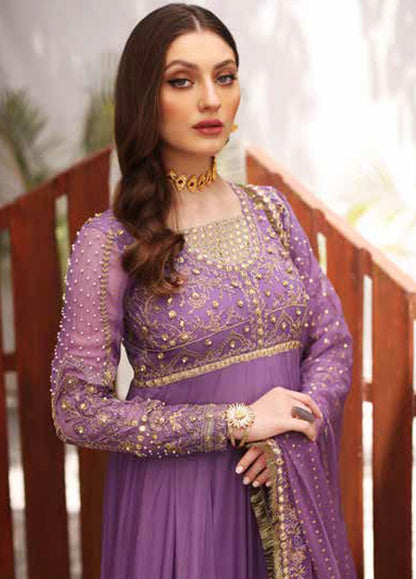 Charizma Purple Luxury Chiffon 3 Piece