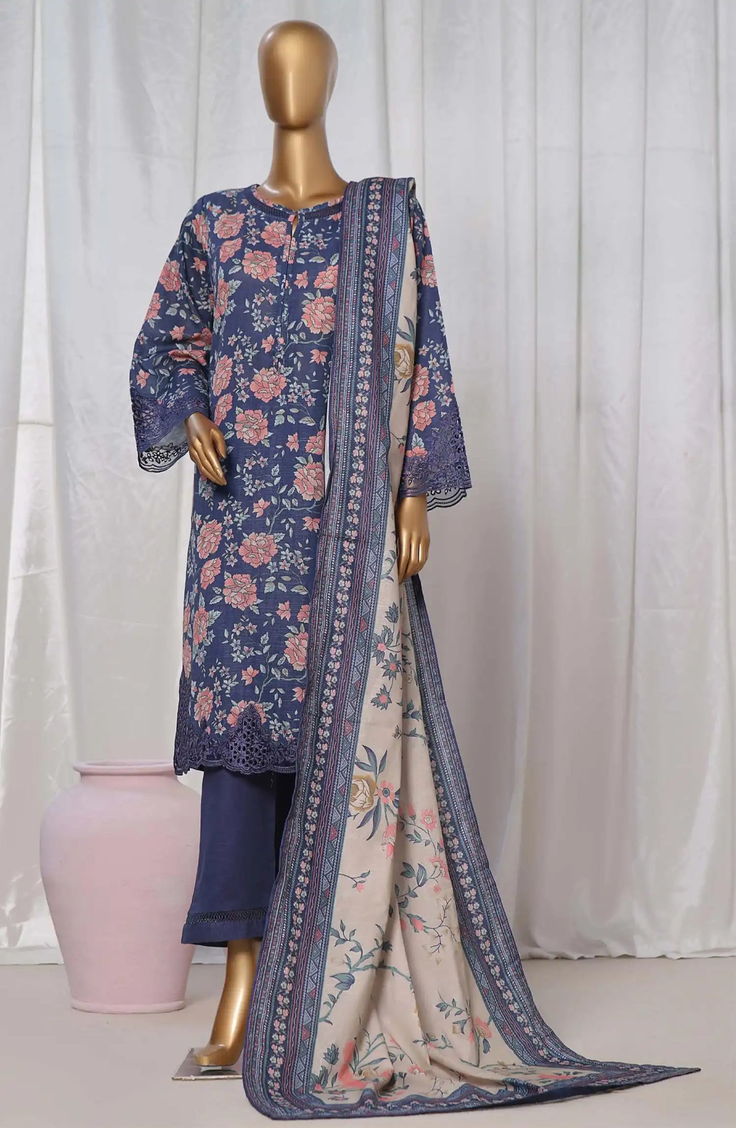 Sada Bahar Embroidered Khaddar 3 Piece