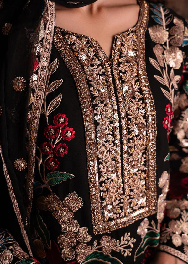 Haseens Mehnaaz Embroidered Chiffon 3 piece Suit