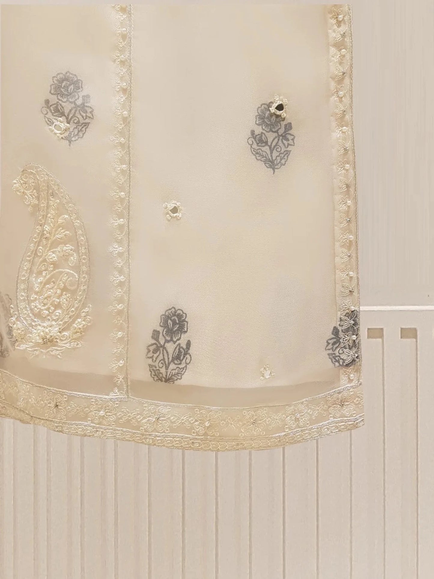 AGHANOOR 3 PIECE 100% PURE ORGANZA SUIT