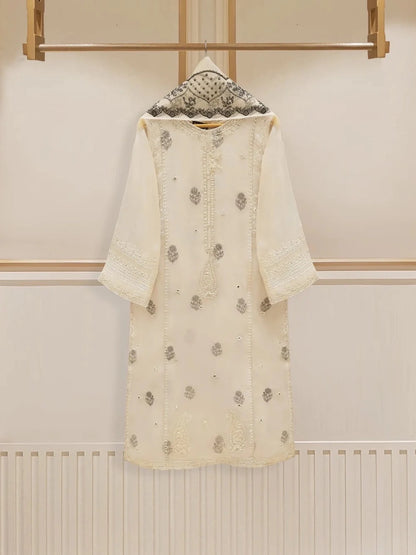 AGHANOOR 3 PIECE 100% PURE ORGANZA SUIT