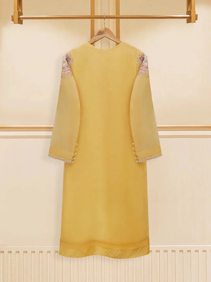 AGHANOOR 3 PIECE PURE ORGANZA EMBROIDERED SUIT