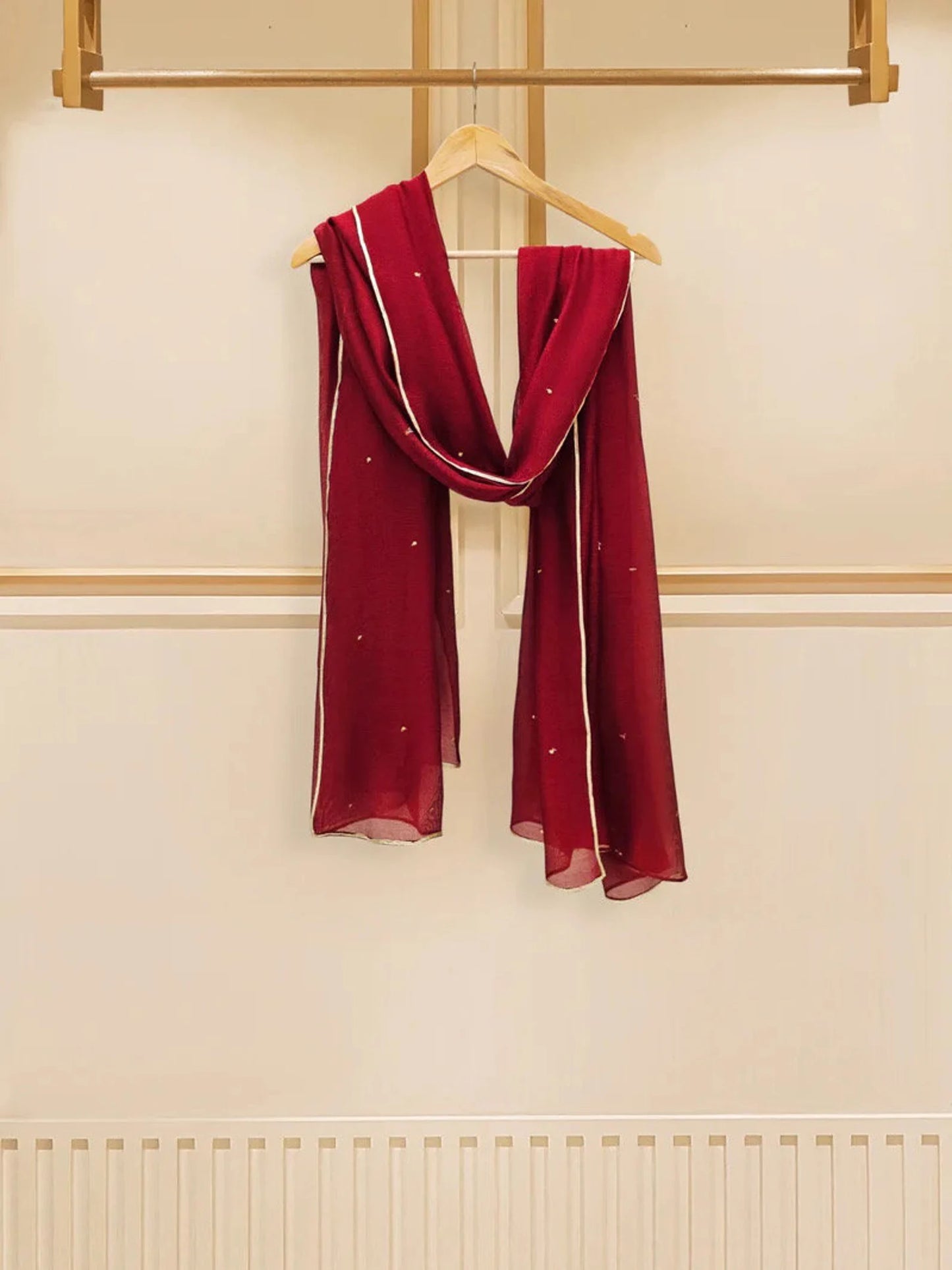 AGHANOOR 3 PIECE PURE COTTON NET EMBROIDERED SUIT