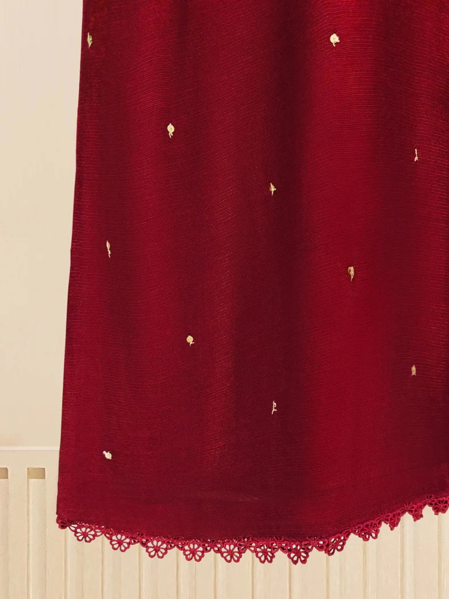 AGHANOOR 3 PIECE PURE COTTON NET EMBROIDERED SUIT