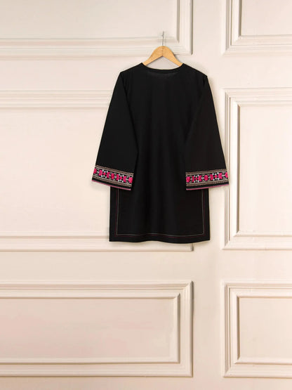 AGHANOOR COTTON NET EMB SHIRT WITH FARSHI SILK TROUSER