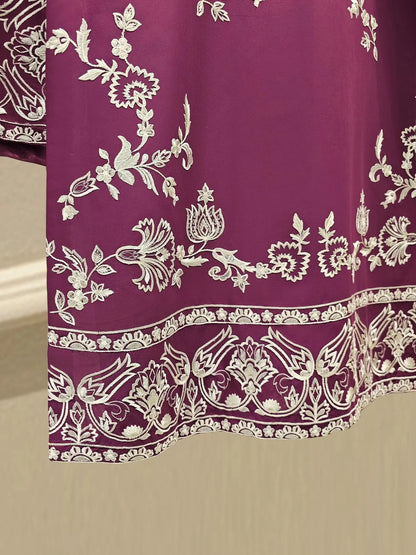 AGHANOOR PURE EMBROIDERED LAWN 3 PIECE SUIT