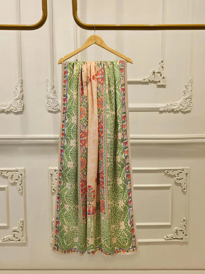 AGHANOOR PURE EMBROIDERED LAWN SHIRT, PANT & SILK DUPATTA