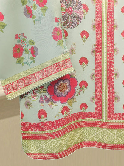 AGHANOOR SILK PRINTED SHIRT WITH SILK PANT