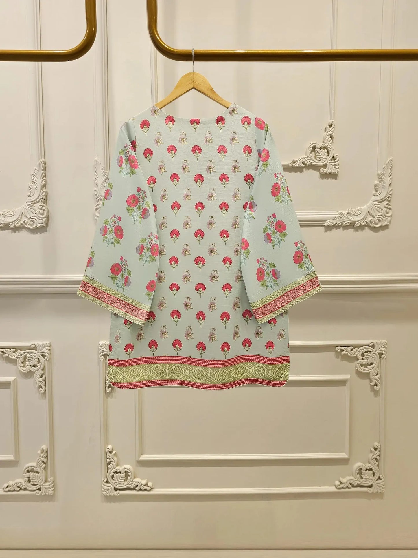 AGHANOOR SILK PRINTED SHIRT WITH SILK PANT