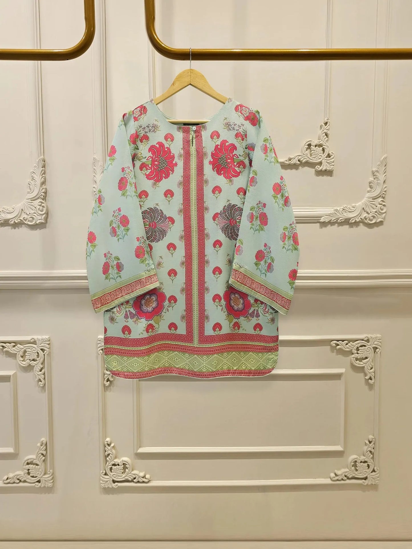 AGHANOOR SILK PRINTED SHIRT WITH SILK PANT