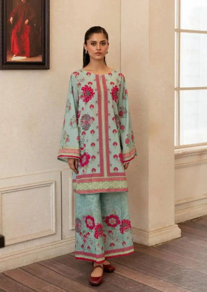 AGHANOOR SILK PRINTED SHIRT WITH SILK PANT