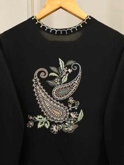AGHANOOR EMBROIDERED BLACK LAWN SHIRT & PANT