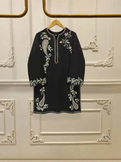 AGHANOOR EMBROIDERED BLACK LAWN SHIRT & PANT
